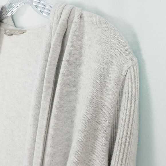Athleta Highland Wrap Hooded Open Cardigan Womens Small Gray Athleisure 291883 - Picture 5 of 13